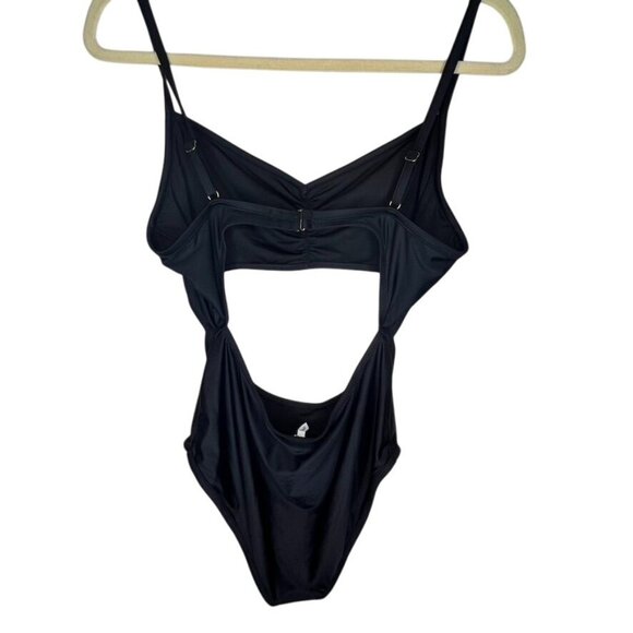 Madewell Cinched Cutout One-Piece Black Swim Suit Size L NWT *Slight flaw* - Picture 3 of 8